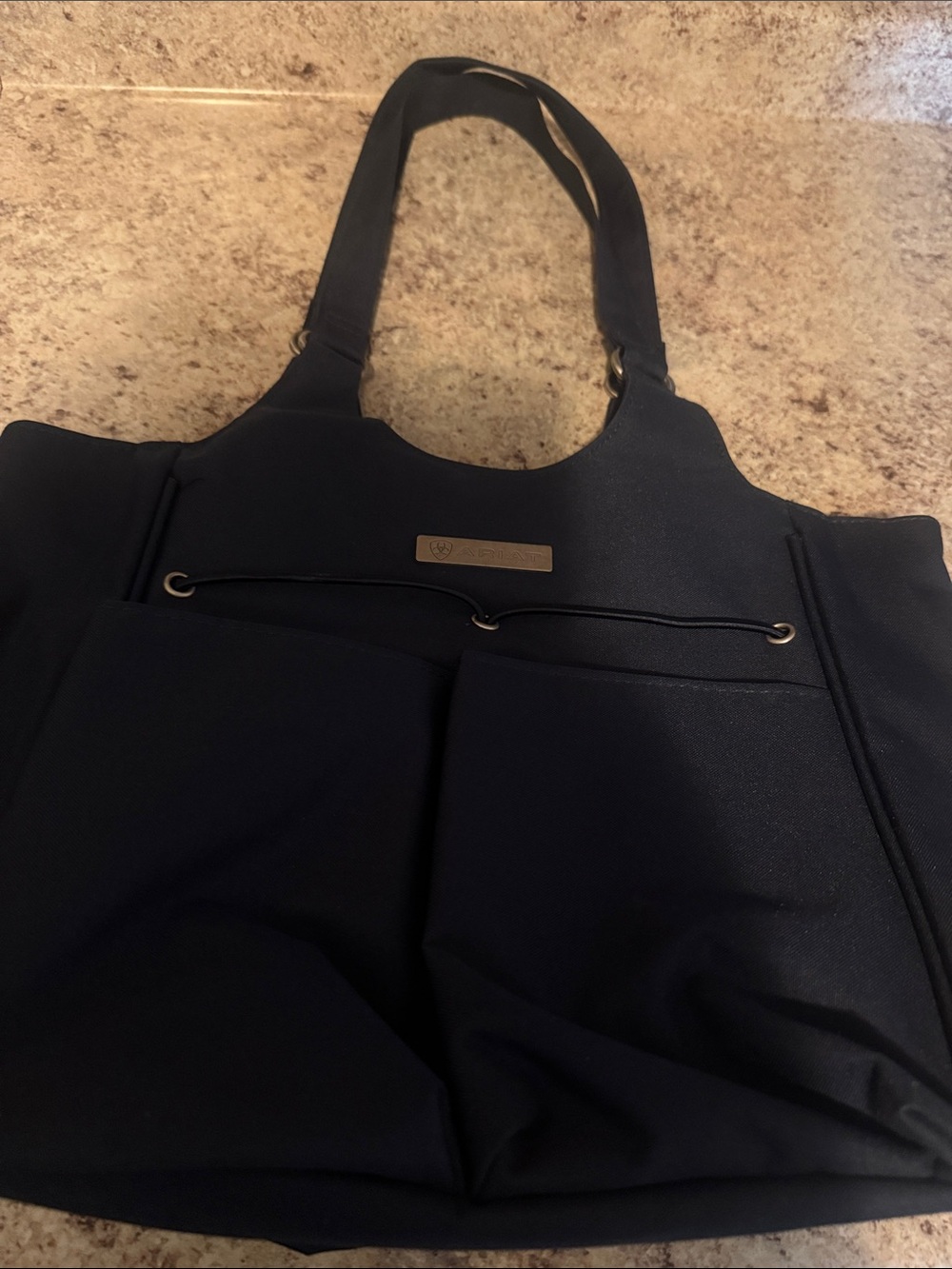 Ariat Navy Canvas Tote Bag- Everyday Women's Shoulder Bag Carry All